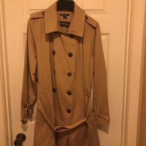 Tan, belted trench coat!